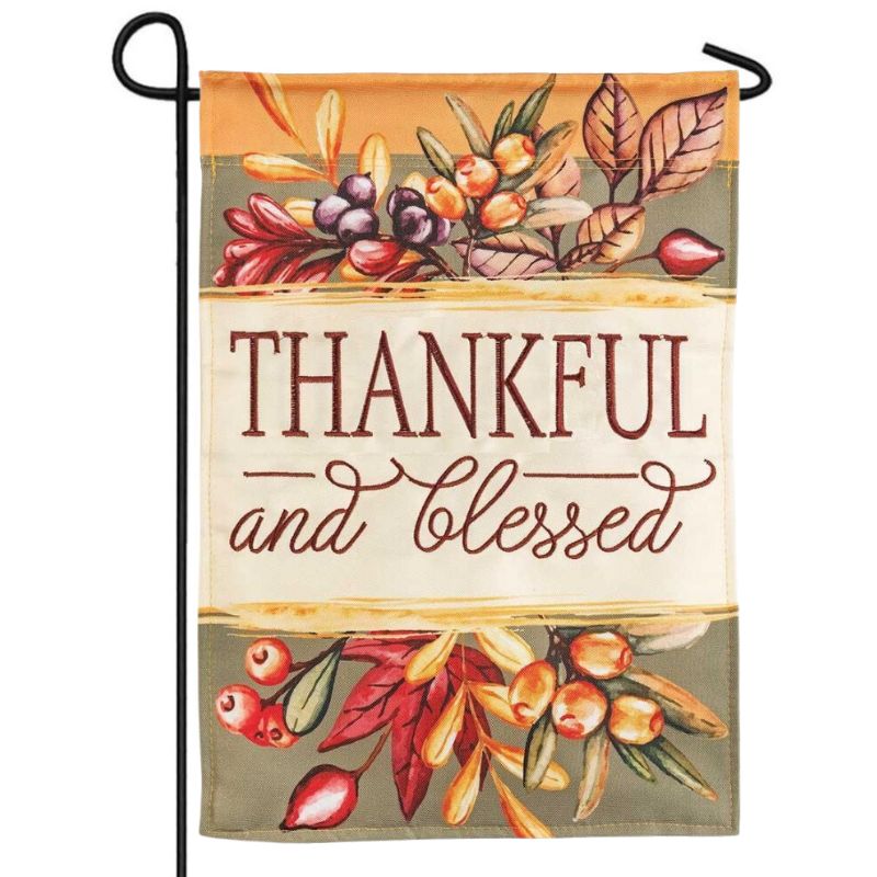 Thankful Blessed Garden Flag